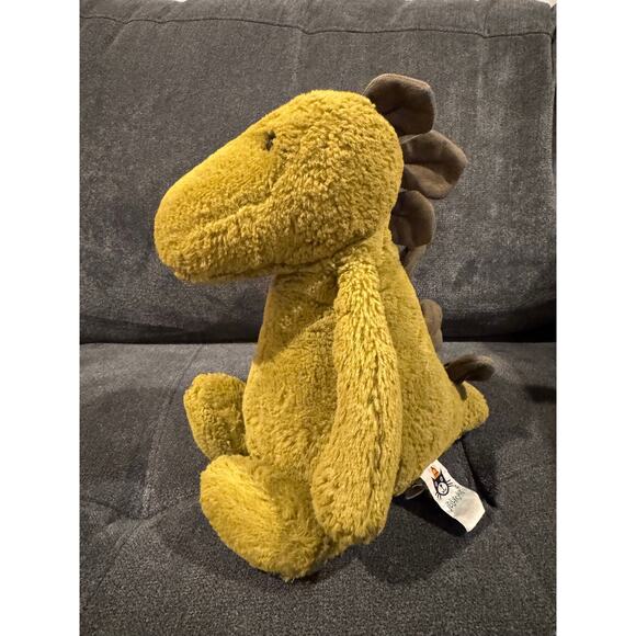 Jellycat Bashful Dino Green Med 14in Plush - Picture 1 of 4